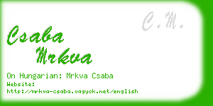 csaba mrkva business card